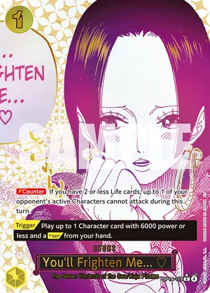 Carta You'll Frighten Me... ♡ OP14-118, versión Arte alternativo