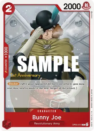 Carta Bunny Joe OP05-013, versión Promo