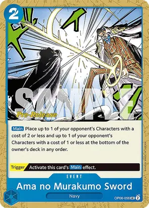 Carta Ama no Murakumo Sword OP06-056, versión Promo