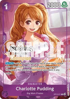Carta Charlotte Pudding OP12-071, versión Arte alternativo