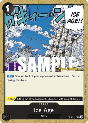 Carta Ice Age OP02-117, versión Promo