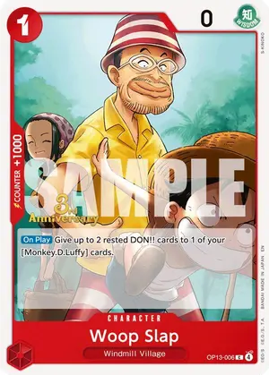 Carta Woop Slap OP13-006, versión Promo