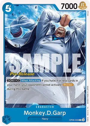Carta Monkey.D.Garp OP06-055, versión Promo
