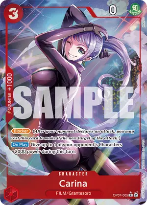 Carta Carina OP07-005, versión Arte alternativo
