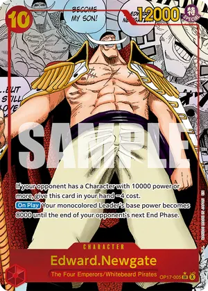 Carta Edward.Newgate OP17-005, versión Manga