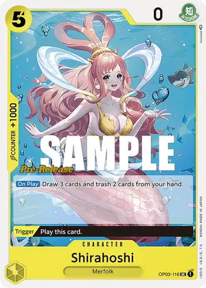 Carta Shirahoshi OP03-116, versión Promo