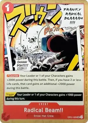 Carta Radical Beam!! OP01-029, versión Arte alternativo