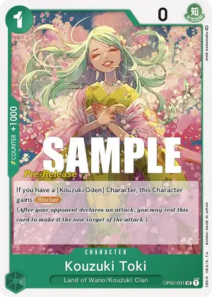 Carta Kouzuki Toki OP02-031, versión Promo