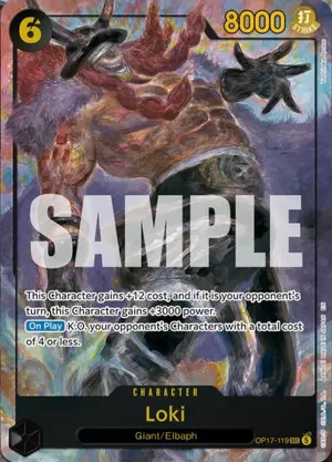 Carta Loki OP17-119, versión Arte alternativo