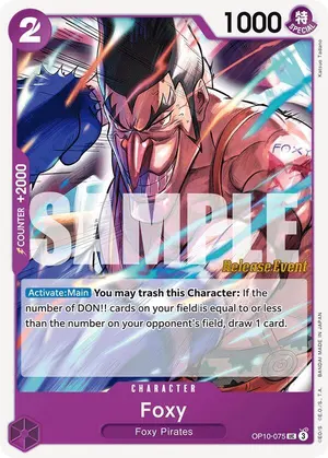Carta Foxy OP10-075, versión Promo