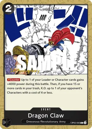 Carta Dragon Claw OP05-095, versión Promo
