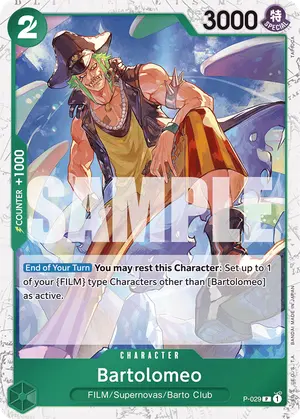 Carta Bartolomeo P-029, versión Normal