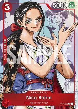Carta Nico Robin ST01-008, versión Arte alternativo