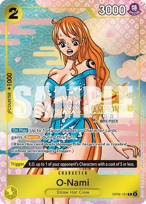 Carta O-Nami OP06-101, versión Arte alternativo
