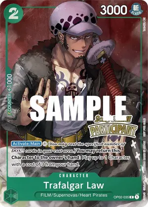Carta Trafalgar Law OP02-035, versión Arte alternativo