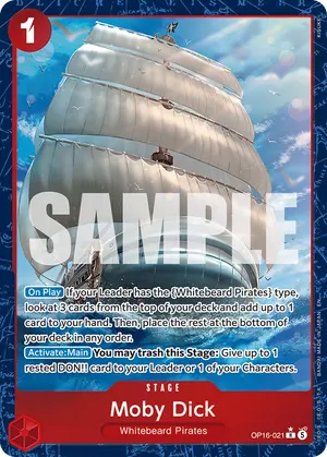 Carta Moby Dick OP16-021, versión Arte alternativo