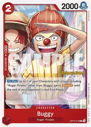Carta Buggy OP12-012, versión Promo