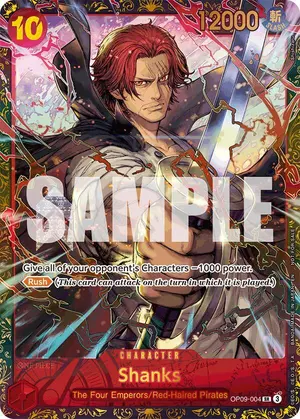Carta Shanks OP09-004, versión Arte alternativo