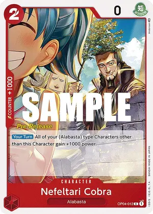 Carta Nefeltari Cobra OP04-012, versión Promo