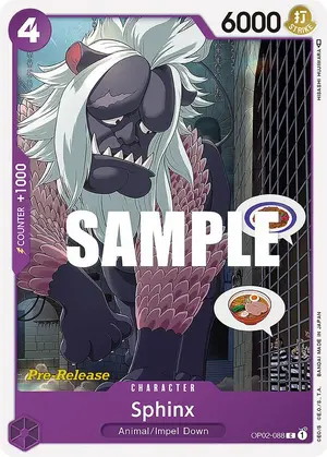 Carta Sphinx OP02-088, versión Promo