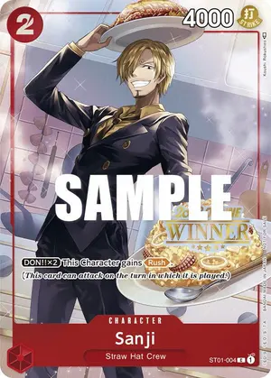 Carta Sanji ST01-004, versión Arte alternativo