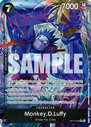 Carta Monkey.D.Luffy OP15-092, versión Arte alternativo
