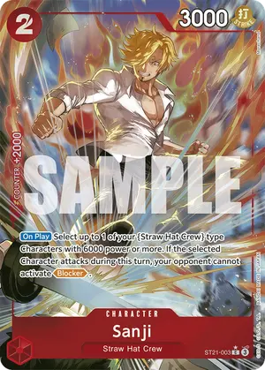 Carta Sanji ST21-003, versión Arte alternativo