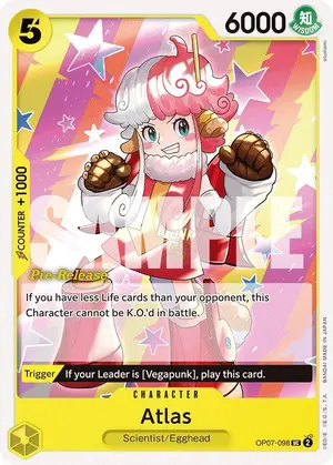 Carta Atlas OP07-098, versión Promo
