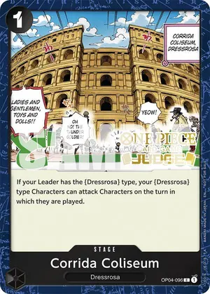 Carta Corrida Coliseum OP04-096, versión Promo