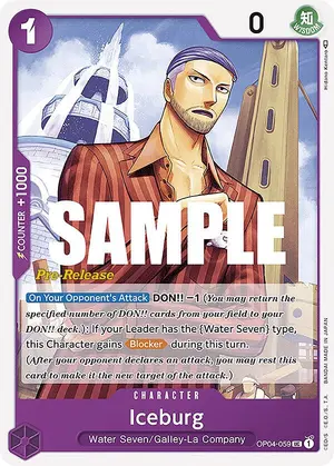 Carta Iceburg OP04-059, versión Promo
