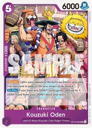 Carta Kouzuki Oden OP13-063, versión Promo