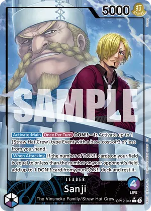 Carta Sanji OP12-041, versión Arte alternativo