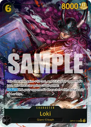 Carta Loki OP17-119, versión Arte alternativo