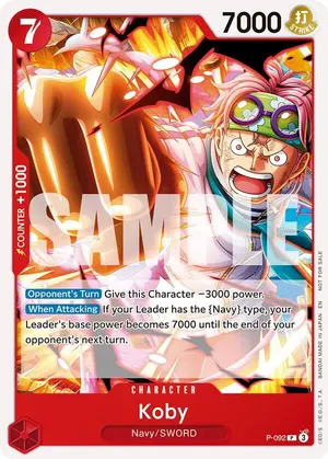 Carta Koby P-092, versión Promo