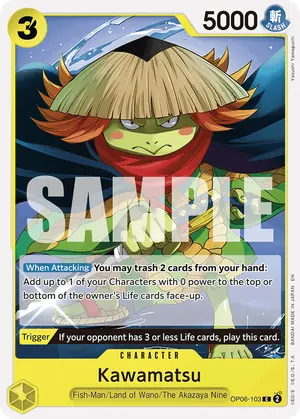 Carta Kawamatsu OP06-103, versión Normal