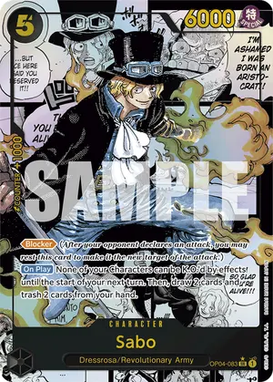 Carta Sabo OP04-083, versión Manga