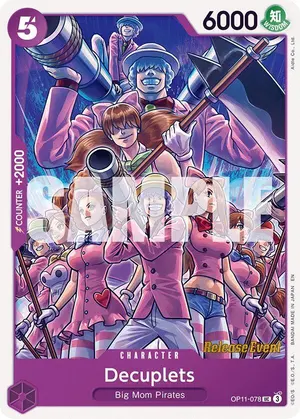 Carta Decuplets OP11-078, versión Promo