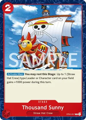 Carta Thousand Sunny ST01-017, versión Promo