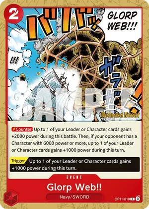 Carta Glorp Web!! OP11-019, versión Promo