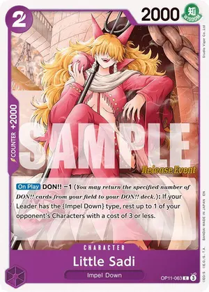 Carta Little Sadi OP11-063, versión Promo