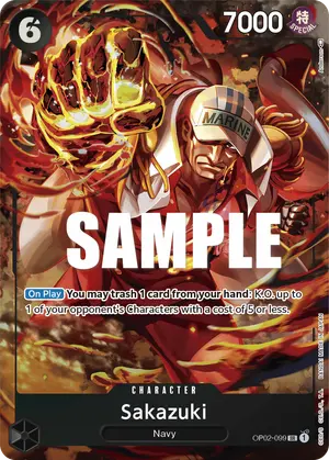 Carta Sakazuki OP02-099, versión Arte alternativo