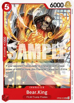 Carta Bear.King OP06-012, versión Promo