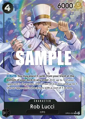 Carta Rob Lucci OP05-093, versión Arte alternativo