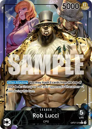 Carta Rob Lucci OP07-079, versión Arte alternativo