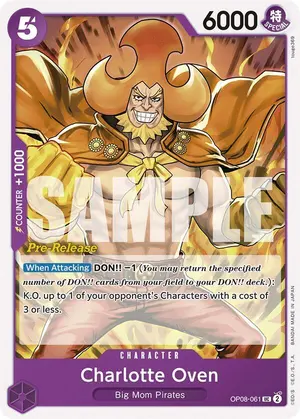 Carta Charlotte Oven OP08-061, versión Promo