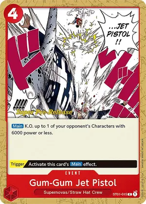 Carta Gum-Gum Jet Pistol ST01-015, versión Promo