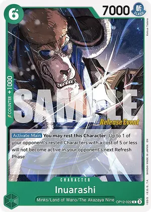 Carta Inuarashi OP12-022, versión Promo