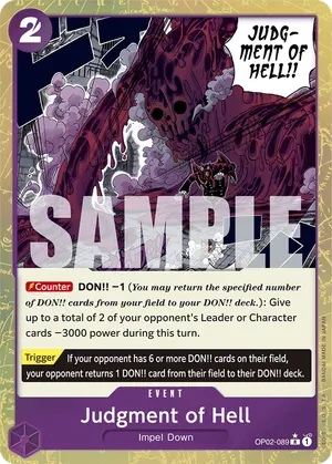 Carta Judgment of Hell OP02-089, versión Normal