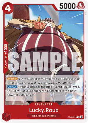 Carta Lucky.Roux OP09-015, versión Normal