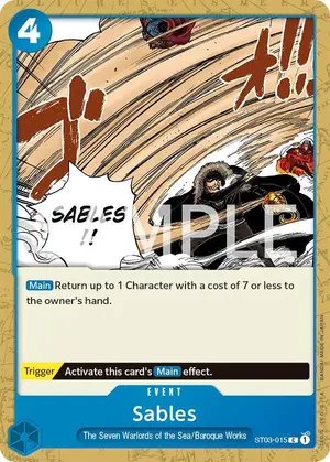 Carta Sables ST03-015, versión Promo
